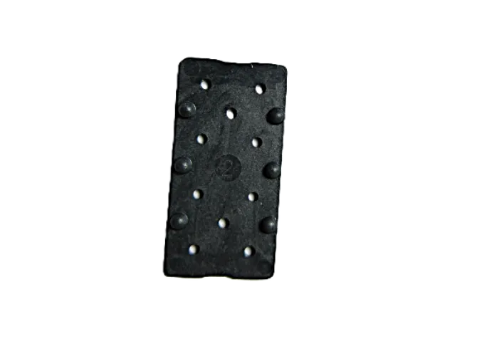 Black domino tile with white dots, isolated.