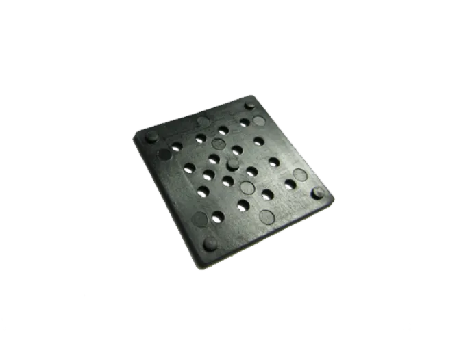 Black perforated square drainage cover