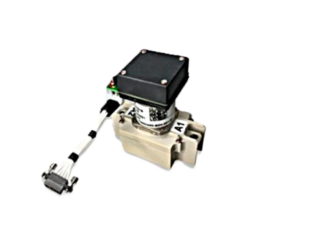 Electric motor with cable connected, isolated on white.