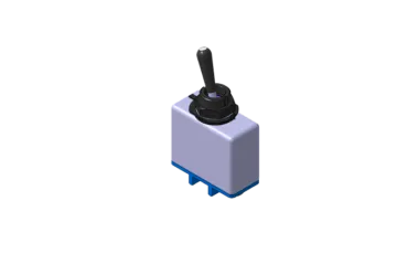 3D illustration of an electrical toggle switch