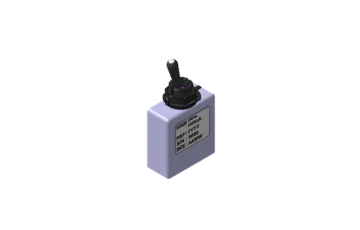 3D toggle switch with label information