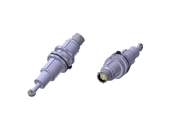 Industrial electrical connector CAD renderings