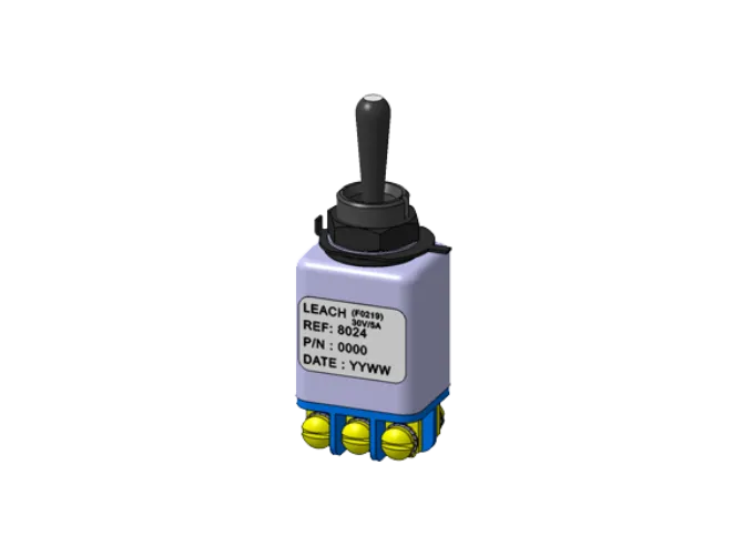 3D rendering of an electrical toggle switch