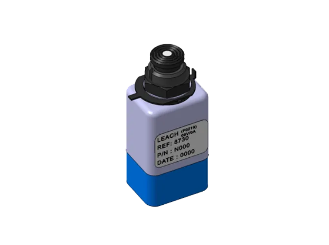 3D model of an electrical connector component.