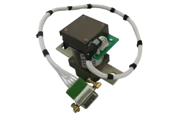Electronic component with attached cables and connectors.