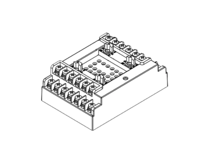 Vector image of a relay socket base.